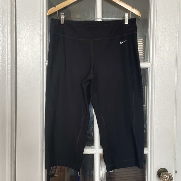 Nike dri fit black yoga pants exercise workout athletic pants women size large - Picture 1 of 10